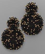 Load image into Gallery viewer, Beaded Double Disc Earrings
