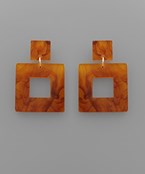 Acrylic Square Earrings