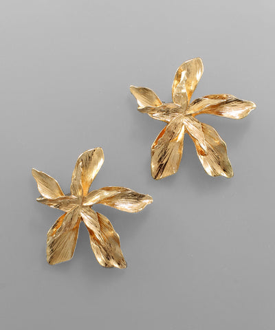 Metal Flower Earrings