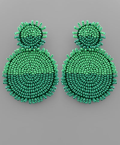 Two Tone Bead Disc Earrings