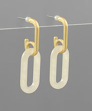 Load image into Gallery viewer, Acrylic Oval Dangle Earrings
