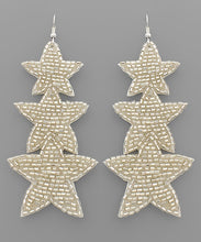 Load image into Gallery viewer, Beaded Triple Star Earrings
