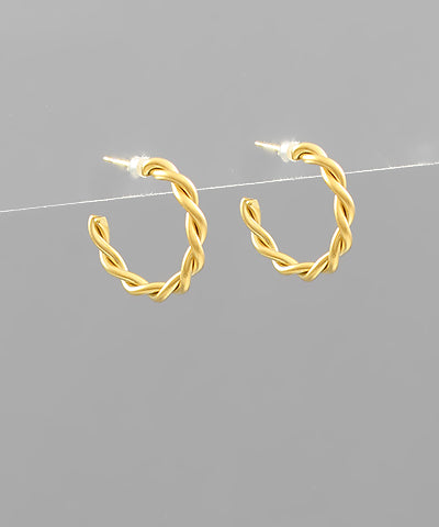 Twisted Mini Hoops