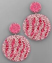 Load image into Gallery viewer, Multi Bead 2 Disk Earrings
