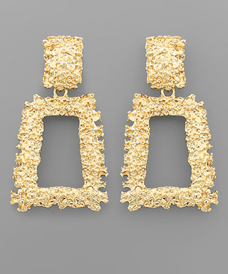 Textured Trapezoid Hoops