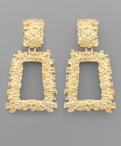 Textured Trapezoid Hoops