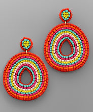 Load image into Gallery viewer, Bead Wide Oval Earrings
