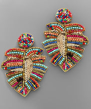 Load image into Gallery viewer, Beaded Leaf Earrings
