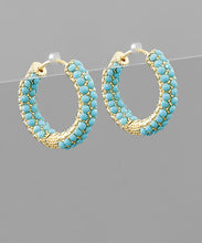 Load image into Gallery viewer, 25mm Pave Huggie Hoops
