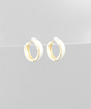 Half Epoxy Huggie Hoops