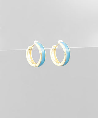 Half Epoxy Huggie Hoops