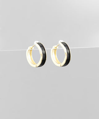 Half Epoxy Huggie Hoops