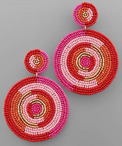 Bead Disk Earrings