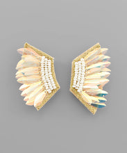Load image into Gallery viewer, Seed Bead And Wing Earrings
