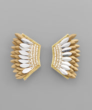 Load image into Gallery viewer, Seed Bead And Wing Earrings
