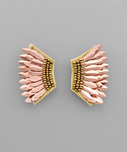 Load image into Gallery viewer, Seed Bead And Wing Earrings
