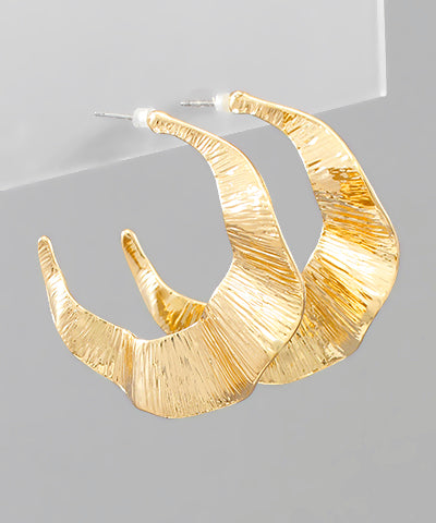 Wavy Textured Hoops