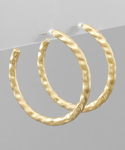 50mm Hammered Hoops