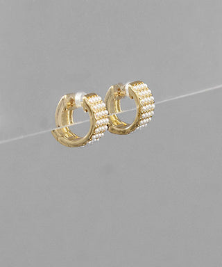 Mini Crystal Huggie Hoops