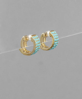 Mini Crystal Huggie Hoops