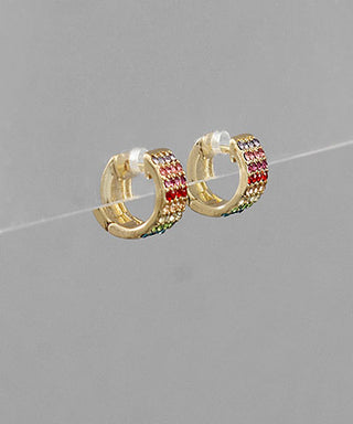 Mini Crystal Huggie Hoops