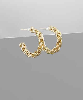 Love Knot Chain Hoops