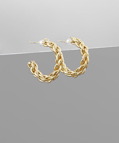 Love Knot Chain Hoops