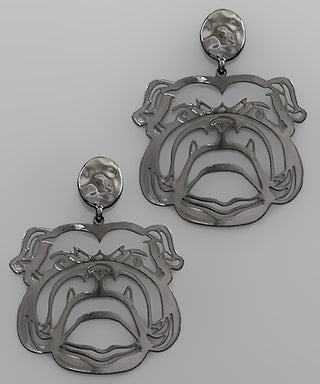 Bulldog Filigree Drop Earrings