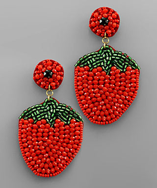Strawberry Bead Earrings