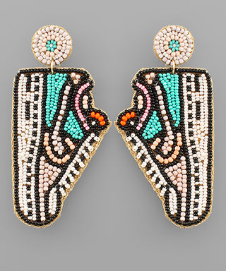 Sneakers Beaded Earrings