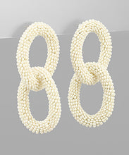 Load image into Gallery viewer, Oval Linked Seed Beads Earrings
