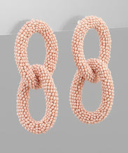 Load image into Gallery viewer, Oval Linked Seed Beads Earrings
