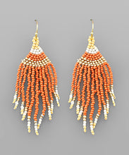 Load image into Gallery viewer, Beads Tassel Triangle Earrings
