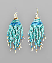 Load image into Gallery viewer, Beads Tassel Triangle Earrings
