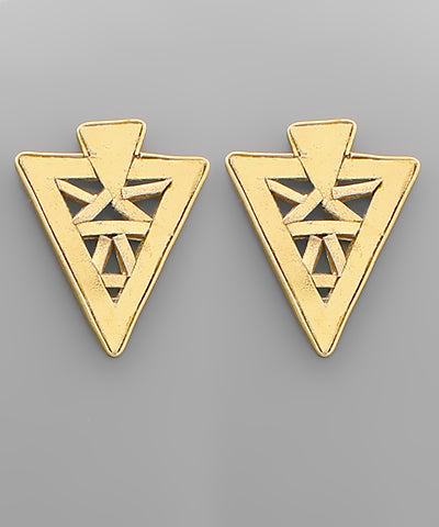 Triangle Leaf Earrings