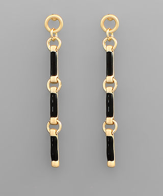 Epoxy Cylinder Drop Earrings