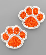 Load image into Gallery viewer, Beaded Paw Print Earrings
