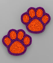 Load image into Gallery viewer, Beaded Paw Print Earrings
