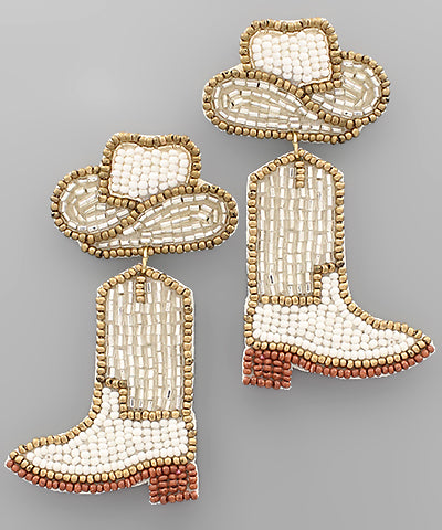 Cowboy Hat And Boots Earrings