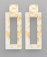 Load image into Gallery viewer, Flake Acrylic Rectangle Earrings

