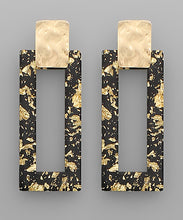 Load image into Gallery viewer, Flake Acrylic Rectangle Earrings
