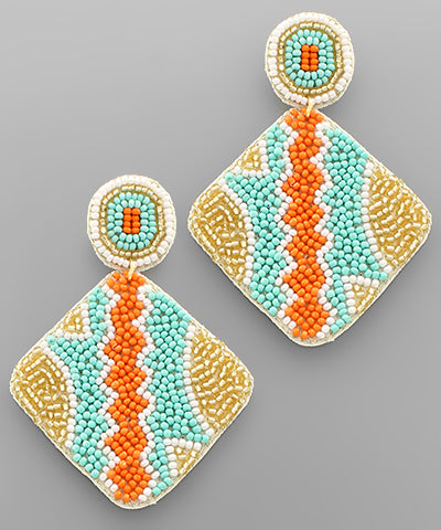 Rhombus Pattern Earrings
