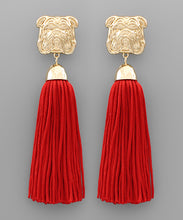 Load image into Gallery viewer, Bulldog Tassel Earrings
