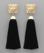 Load image into Gallery viewer, Bulldog Tassel Earrings
