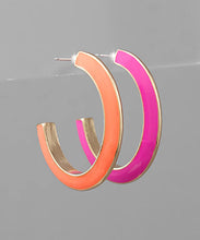 Load image into Gallery viewer, Epoxy 2 Color Hoops
