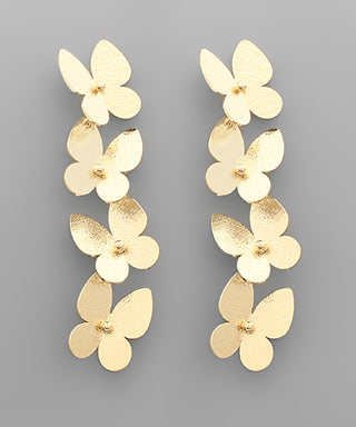 Textured 4 Butterfly Earrings