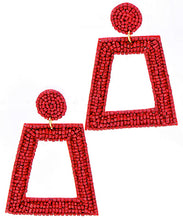 Load image into Gallery viewer, Beaded Trapezoid Earrings
