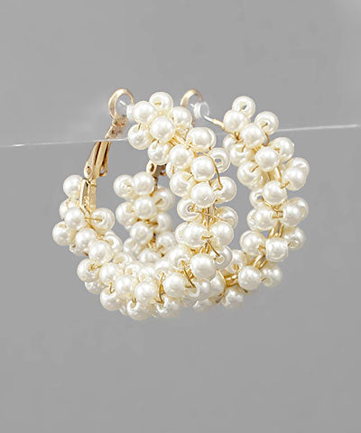 Pearl Wrapped Hoops