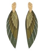 Suede Leaf Earrings
