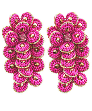 Beaded Multiful Flower Earrings